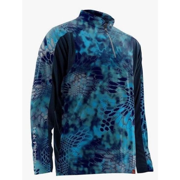 HUK KRYPTEK ICON 1/4 ZIP TOP - MEN'S Sz. S - Picture 1 of 7